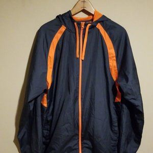 Vintage Starter Windbreaker Jacket with Orange Lining Size Large - Very clean!